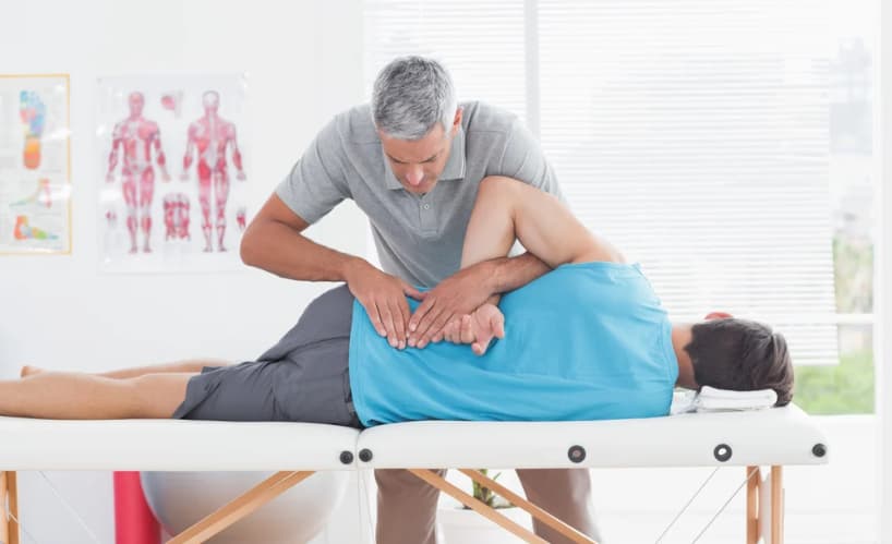 Dr. Leindecker provides spinal adjustments